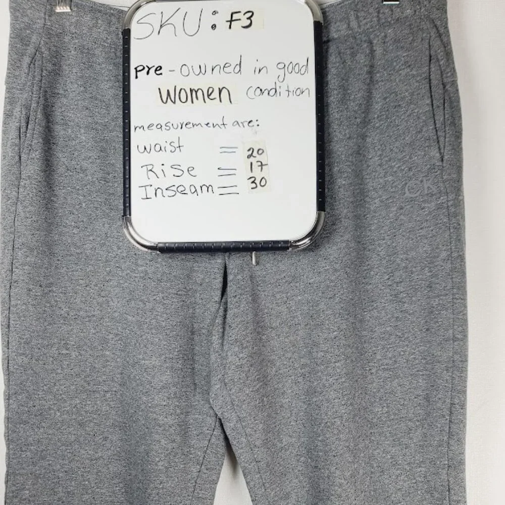Calvin Klein Women's Gray Heather Drawstring Slim Capri Sweatpants Size XXL - Picture 9 of 9